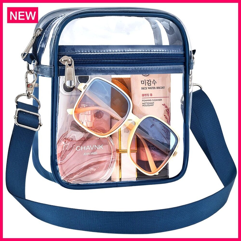 Clear Stadium Bag Mini Purse PVC Crossbody for Concerts Events